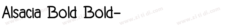 Alsacia Bold Bold字体转换